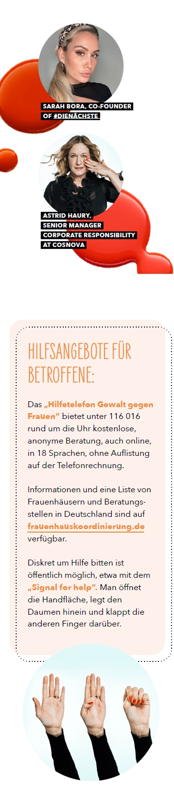 Interview mit Sarah Bora und Astrid Haury